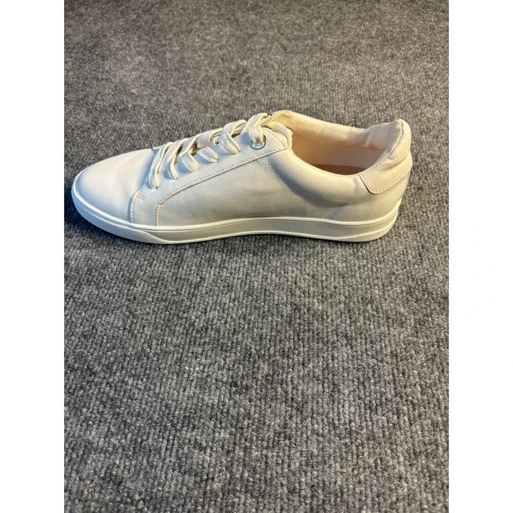 Topshop Cabo Sneakers Womens Size 11.5 White Leather‎ Round Toe Low Top Lace Up